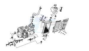 SENDA R DRD RACING LTD - 50 CC VTHSR1A2B5 . drawing COOLING SYSTEM