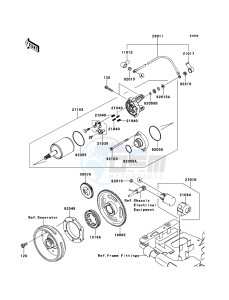 BRUTE FORCE 650 4x4i KVF650FEF EU GB drawing Starter Motor