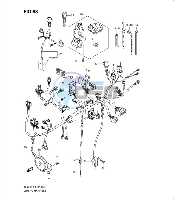 WIRING HARNESS (DL650AUEL1 E19)