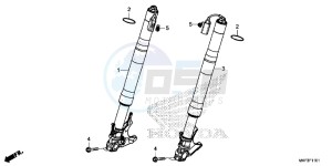 CBR1000S2 2ED - (2ED) drawing FRONT FORK (CBR1000S1/S2)