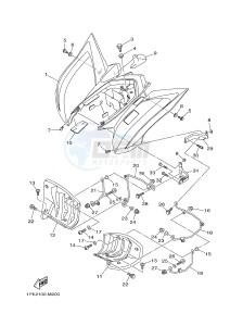 YFM700R YFM7RD RAPTOR 700R (1PE2 1PE3 1PE4) drawing REAR FENDER