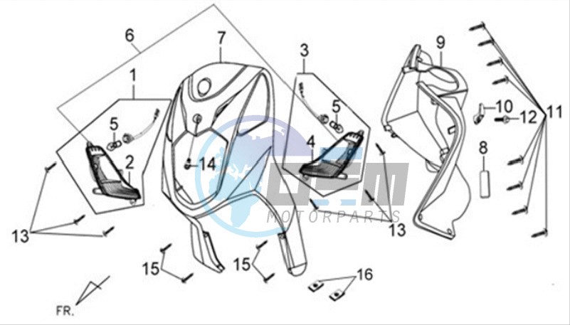 FR PLATE / INNER PROTECTOR / INDICATORS