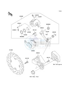 KLE 650 A [VERSYS EUROPEAN] (A7F-A8F) A8F drawing REAR BRAKE