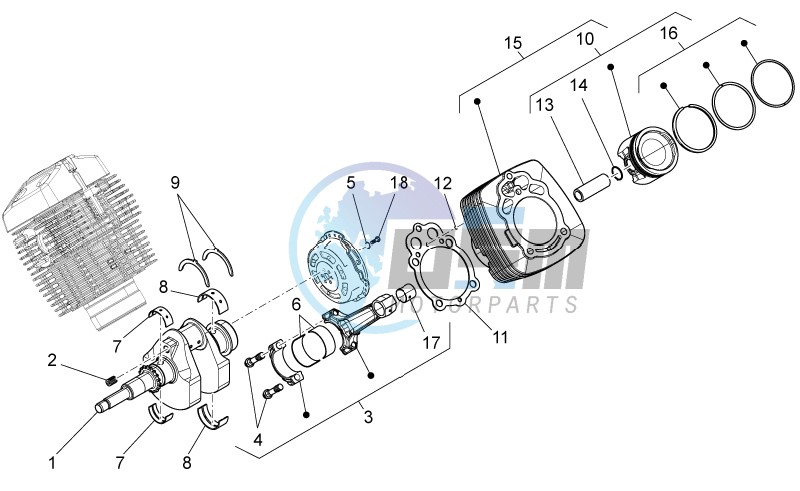 Crankshaft cpl.