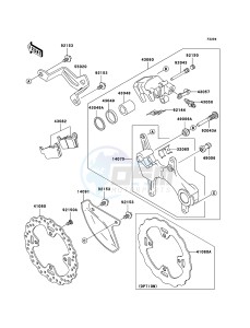 KX250F KX250T6F EU drawing Rear Brake