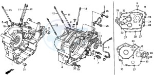 VT750C drawing CRANKCASE