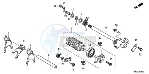 CBR600FC drawing GEARSHIFT DRUM