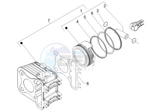 Fly 150 4t drawing Cylinder-piston-wrist pin unit