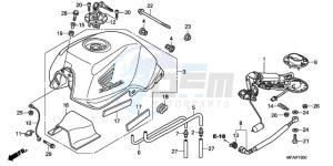 CBF1000T9 UK - (E / ABS MKH) drawing FUEL TANK/FUEL PUMP