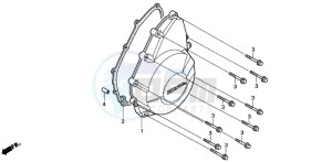 CBR1100XX SUPER BLACKBIRD drawing LEFT CRANKCASE COVER