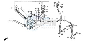 RVF750R drawing FR. BRAKE MASTER CYLINDER