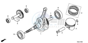 TRX500FAD TRX500FA Europe Direct - (ED) drawing CRANKSHAFT/ PI STON