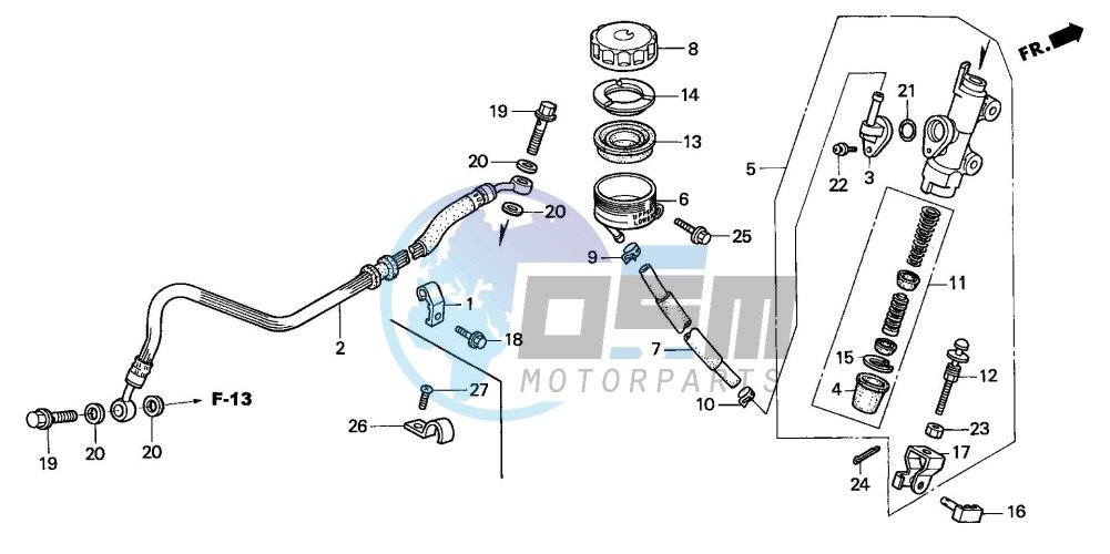 RR. BRAKE MASTER CYLINDER