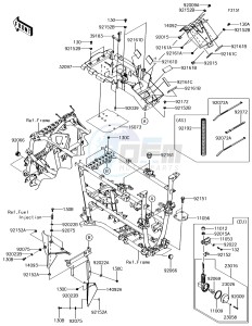 BRUTE FORCE 750 4x4i EPS KVF750GJF EU drawing Frame Fittings