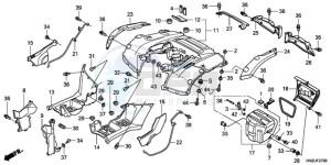 TRX500FA9 Australia - (U) drawing REAR FENDER