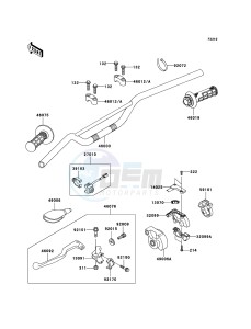 KX65 KX65A7F EU drawing Handlebar