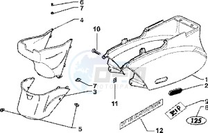 Zip 125 4T drawing Side covers