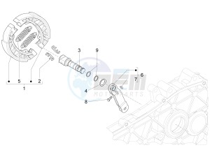 Liberty 50 4T PTT 2009-2017 drawing Rear brake - Brake jaw