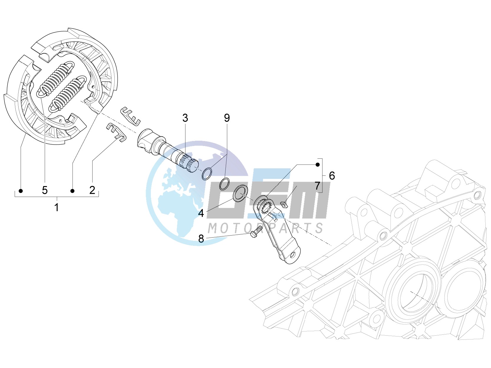 Rear brake - Brake jaw