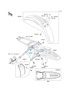 KX 450 D [KX450F] (D7F) D7F drawing FENDERS