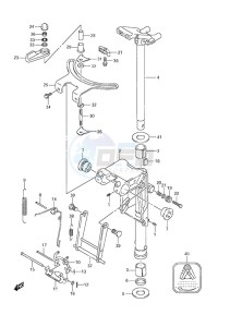 DF 9.9A drawing Swivel Bracket - Non-Remote Control