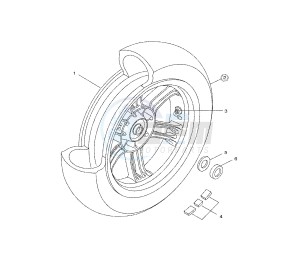 VP X-CITY 250 drawing REAR WHEEL