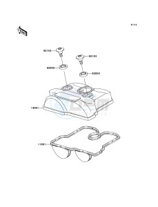 KX250F KX250T6F EU drawing Cylinder Head Cover