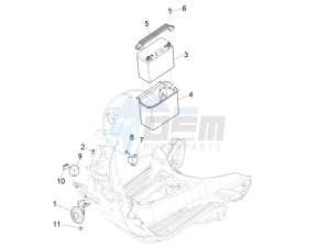 SPRINT 150 4T 3V IGET ABS E4 (NAFTA) drawing Remote control switches - Battery - Horn