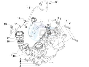 MP3 300 ie Touring drawing Fuel Tank