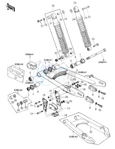 KX 80 A [KX80] (A1-A2) [KX80] drawing SWING ARM_SHOCK ABSORBERS