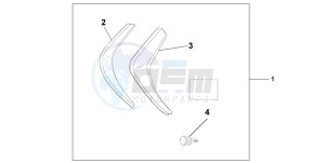 FJS600D 400 SILVER WING drawing SIDE VISOR