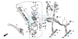 CB600F HORNET S drawing FR. BRAKE MASTER CYLINDER (CB600F5/6)