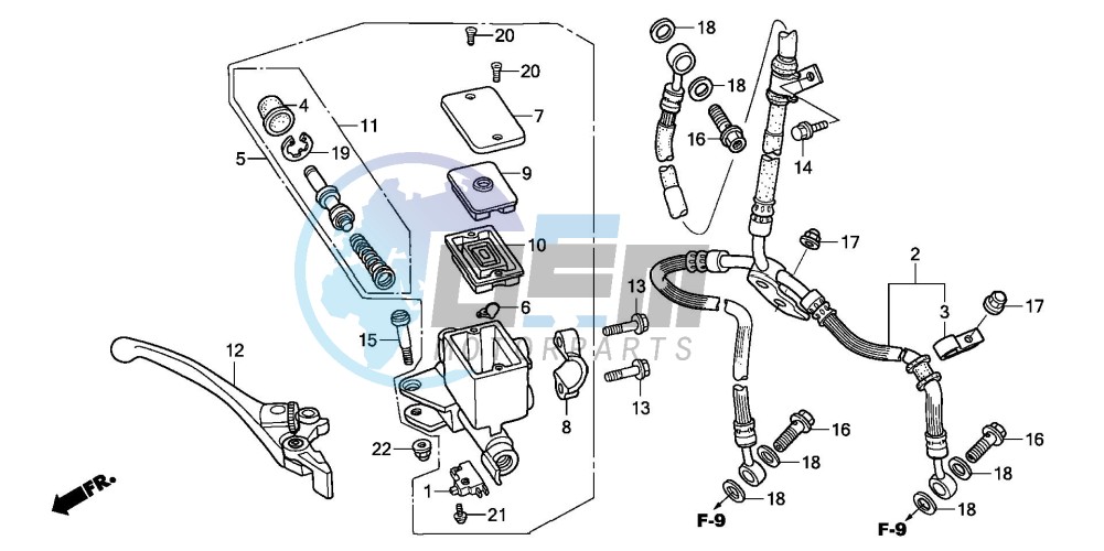 FR. BRAKE MASTER CYLINDER (CB600F5/6)