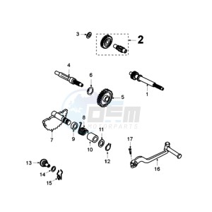 VCLIC EVP2 drawing DRIVE SHAFTS / KICKSTARTER