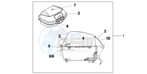 CBF1000TA UK - (E / ABS MKH) drawing 45L TOP BOX T T YPE FOP ONLY