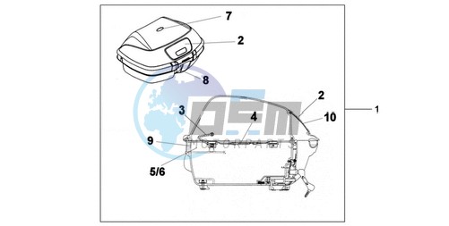 45L TOP BOX T T YPE FOP ONLY