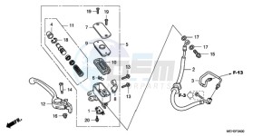 NSA700A9 Europe Direct - (ED / MME) drawing FRONT BRAKE MASTER CYLINDER