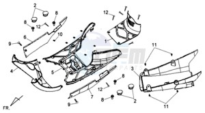 ALLO GT 25KMH 50 drawing FOOTREST / LOWER COWLING