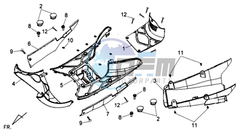 FOOTREST / LOWER COWLING