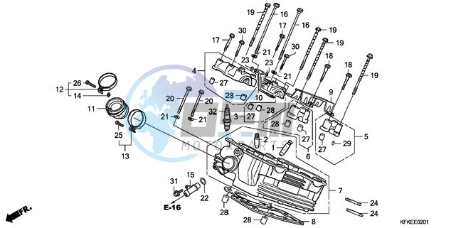 REAR CYLINDER HEAD