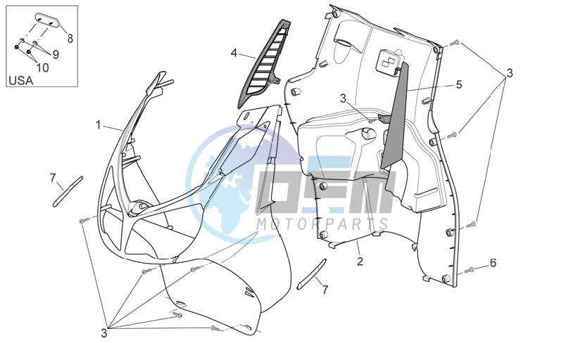 Front body - Internal shield