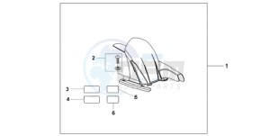 CB600FA39 UK - (E / ABS MKH ST) drawing HUGGER QUASAR SILVER METALLIC