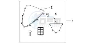 CBR1000RR9 Korea - (KO / MME SPC) drawing WINDSCREEN CLEAR