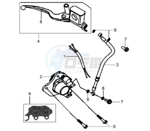 HD 125 DRUM BRAKE drawing BRAKE CALIPER FOR / BRAKE LEVER / BRAKE LINES