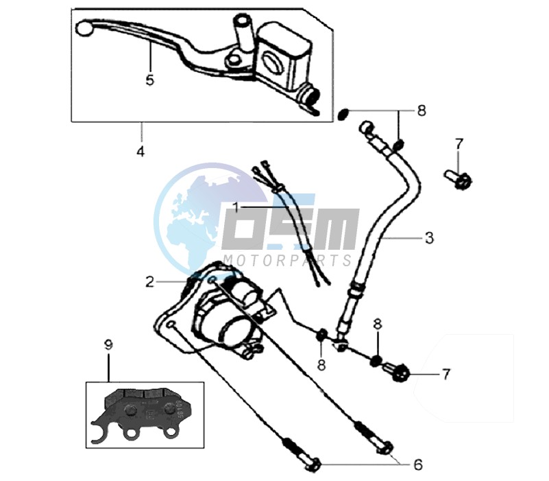 BRAKE CALIPER FOR / BRAKE LEVER / BRAKE LINES