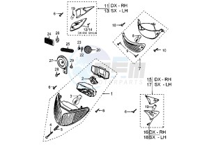 SPEEDFIGHT ARIA CATALYC - 50 cc drawing HEADLAMPS-BLINKERS