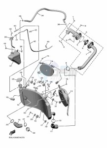 YZF1000 YZF-R1 (B3LG) drawing RADIATOR & HOSE