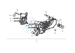 Liberty 4T RST 50 drawing Crankcase