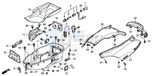 FES125 S-WING drawing BODY COVER/LUGGAGE BOX (FES1253-5)(FES1503-5)