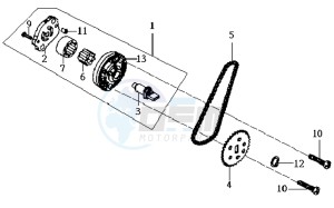 JOYRIDE 125 drawing OILPUMP / V-SNAAR OILPUMP